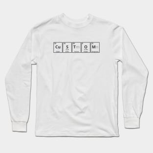 Periodic Table Science Custom Element Long Sleeve T-Shirt